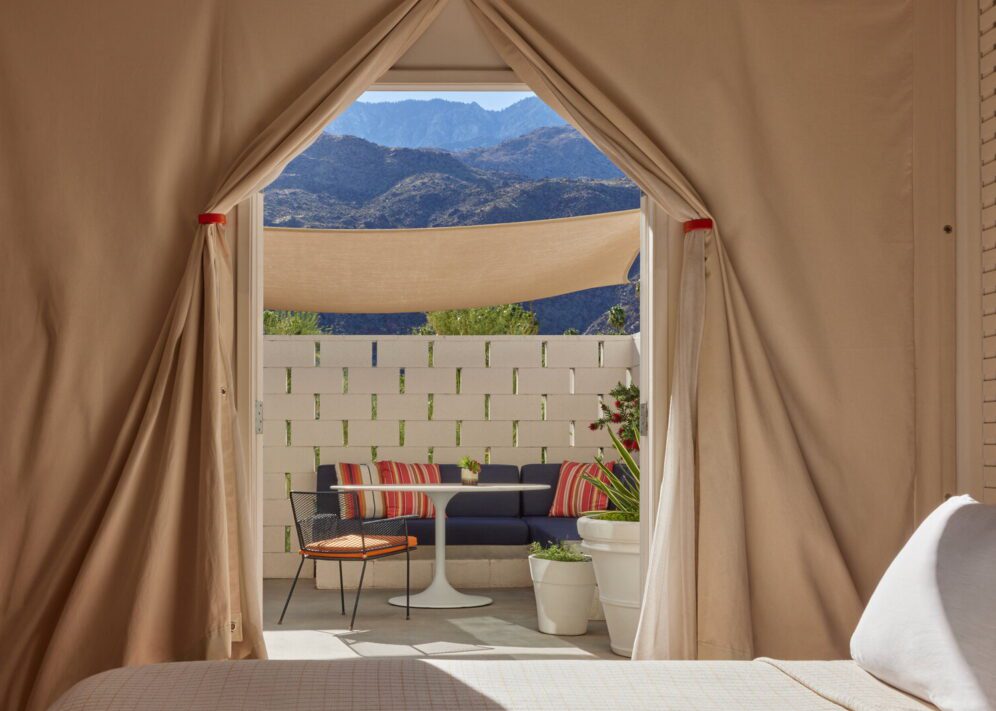 canopy door looking out onto private patio